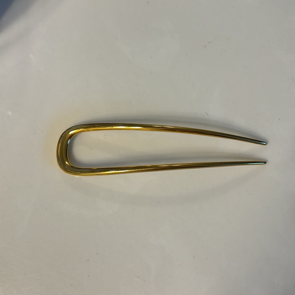 Deborah Pagani large gold hair pin